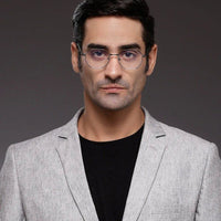 Dravon Grey Medium Full Rim Hexagonal Computer Glasses for Men & Women — Hashtag Eyewears