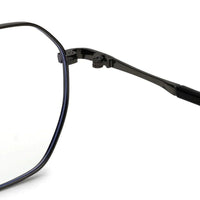 Dravon Grey Medium Full Rim Hexagonal Computer Glasses for Men & Women — Hashtag Eyewears