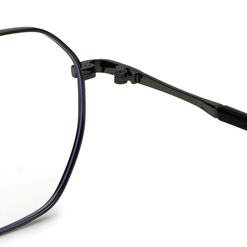Dravon Grey Medium Full Rim Hexagonal Computer Glasses for Men & Women — Hashtag Eyewears