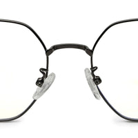 Dravon Grey Medium Full Rim Hexagonal Computer Glasses for Men & Women — Hashtag Eyewears