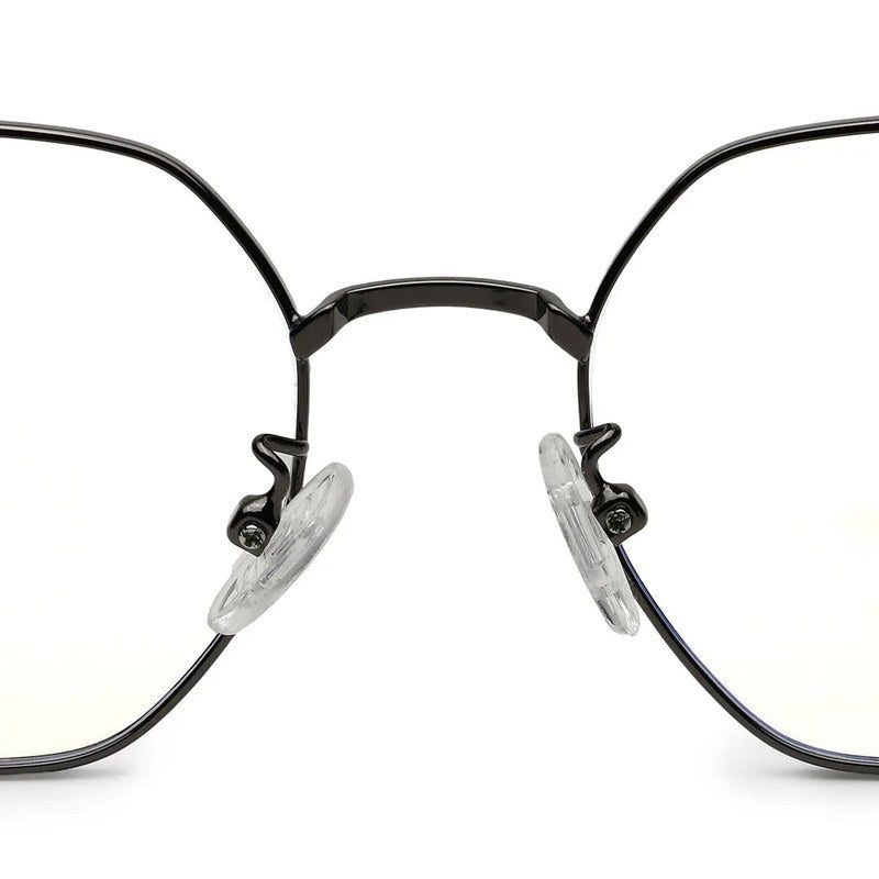 Dravon Grey Medium Full Rim Hexagonal Computer Glasses for Men & Women — Hashtag Eyewears