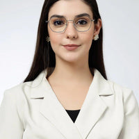 Dravon Silver & Black Medium Full Rim Hexagonal Computer Glasses for Men & Women — Hashtag Eyewears