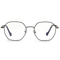 Dravon Silver & Black Medium Full Rim Hexagonal Computer Glasses for Men & Women — Hashtag Eyewears