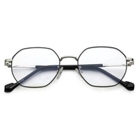 Dravon Silver & Black Medium Full Rim Hexagonal Computer Glasses for Men & Women — Hashtag Eyewears