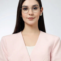 Dravon Silver Medium Full Rim Hexagonal Computer Glasses for Men & Women — Hashtag Eyewears