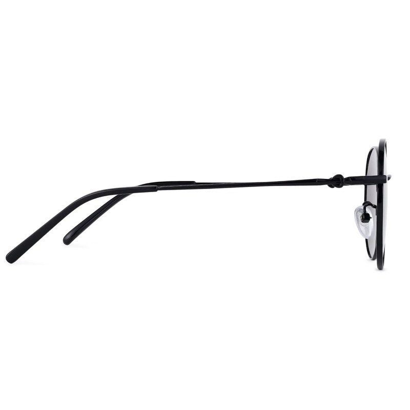 Dravyn Black Medium Full Rim Round Sunglasses for Men & Women — Hashtag Eyewears