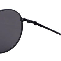Dravyn Black Medium Full Rim Round Sunglasses for Men & Women — Hashtag Eyewears