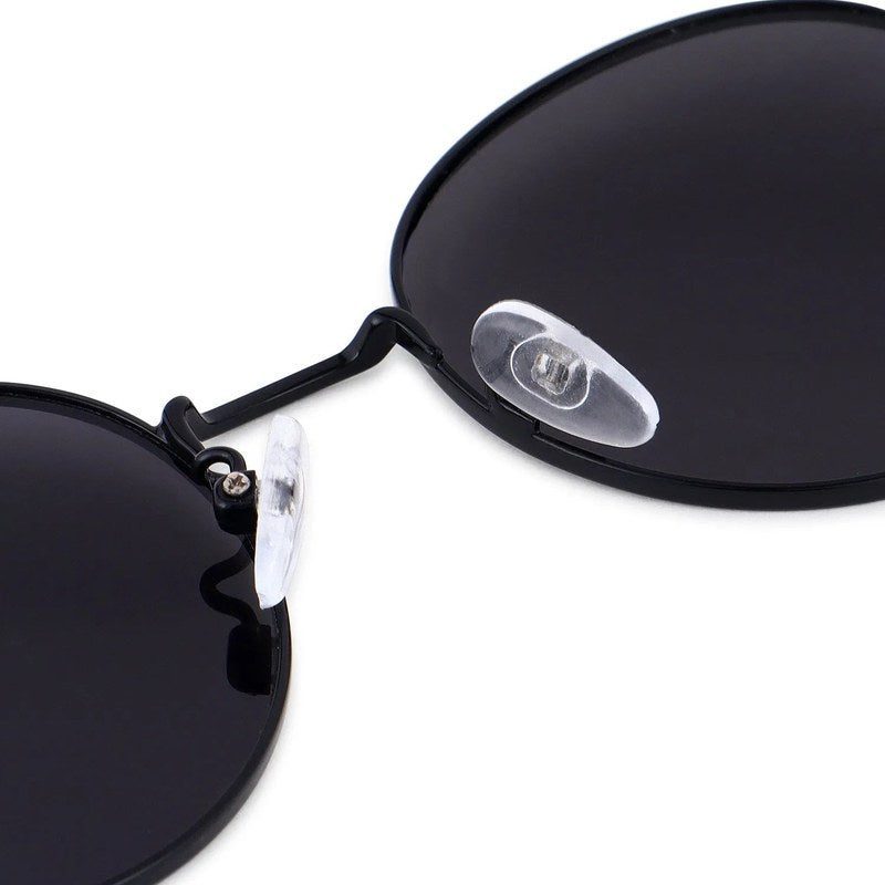 Dravyn Black Medium Full Rim Round Sunglasses for Men & Women — Hashtag Eyewears