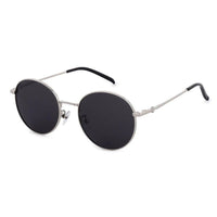 Dravyn Silver Medium Full Rim Round Sunglasses for Men & Women — Hashtag Eyewears