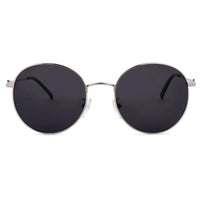 Dravyn Silver Medium Full Rim Round Sunglasses for Men & Women — Hashtag Eyewears