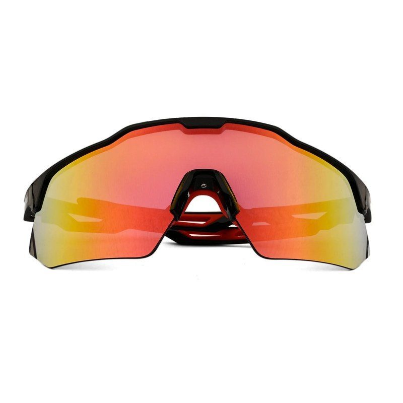 Drift Black Extra-Large Half Rim Shield Sports Sunglasses for Men & Women — Hashtag Eyewears