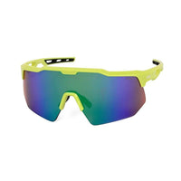 Drift Light Green Extra-Large Half Rim Shield Sports Sunglasses for Men & Women — Hashtag Eyewears