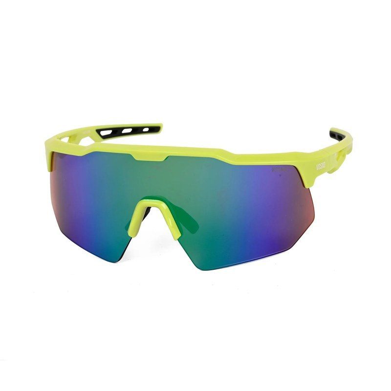 Drift Light Green Extra-Large Half Rim Shield Sports Sunglasses for Men & Women — Hashtag Eyewears