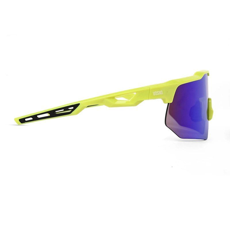 Drift Light Green Extra-Large Half Rim Shield Sports Sunglasses for Men & Women — Hashtag Eyewears