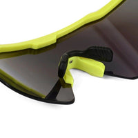 Drift Light Green Extra-Large Half Rim Shield Sports Sunglasses for Men & Women — Hashtag Eyewears