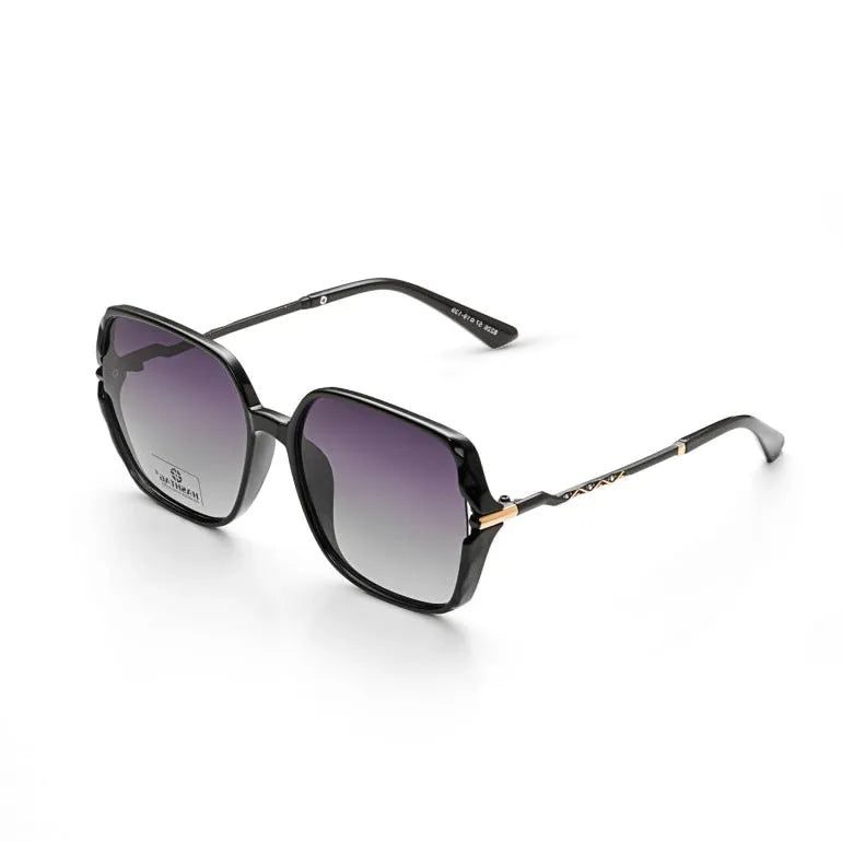 Driftis Black Large Full Rim Heptagonal Sunglasses for Women — Hashtag Eyewears