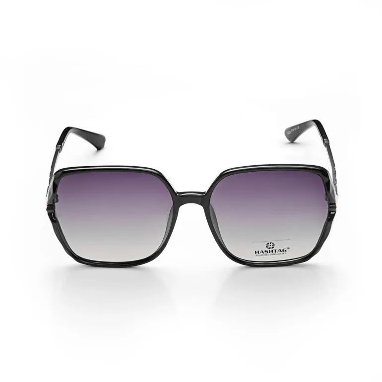 Driftis Black Large Full Rim Heptagonal Sunglasses for Women — Hashtag Eyewears