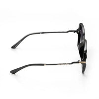 Driftis | Black Large Full Rim Hexagonal Sunglasses for Women [Polarized]