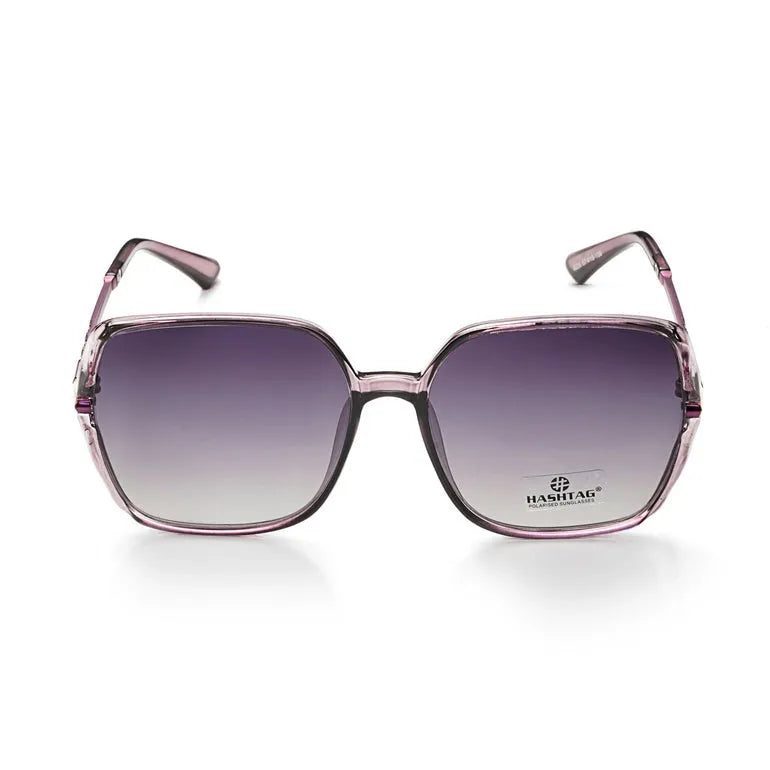 Driftis Dark Purple Large Full Rim Heptagonal Sunglasses for Women — Hashtag Eyewears