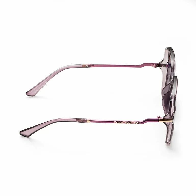 Driftis Dark Purple Large Full Rim Heptagonal Sunglasses for Women — Hashtag Eyewears