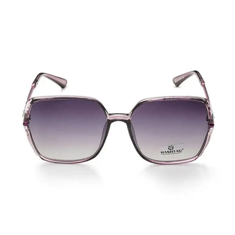 Driftis | Dark Purple Large Full Rim Hexagonal Sunglasses for Women [Polarized]