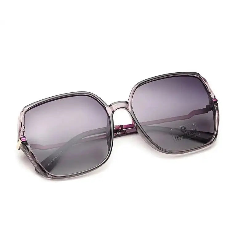 Driftis | Dark Purple Large Full Rim Hexagonal Sunglasses for Women [Polarized]