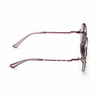 Driftis | Dark Purple Large Full Rim Hexagonal Sunglasses for Women [Polarized]