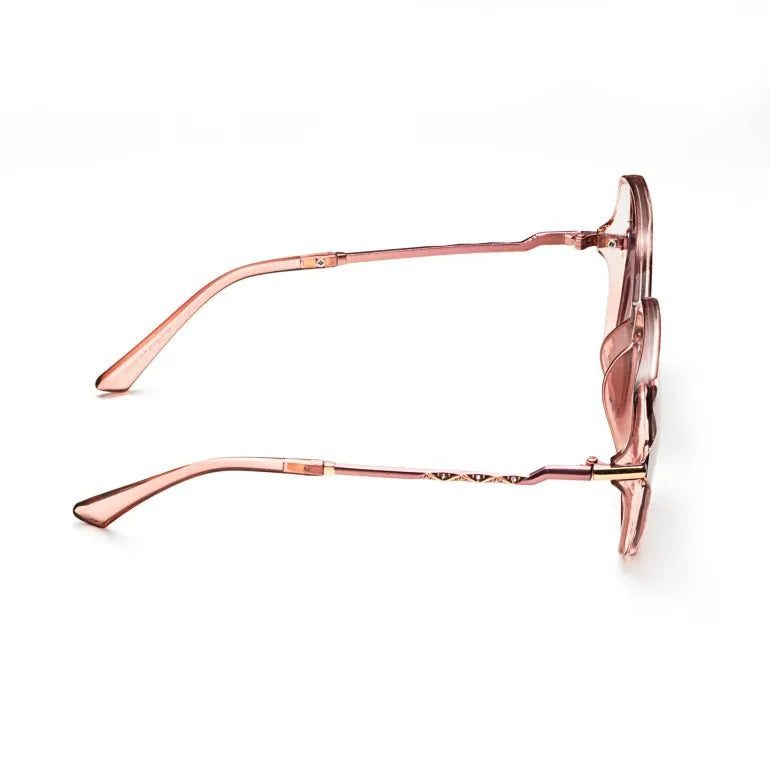 Driftis | Pink Large Full Rim Heptagonal Sunglasses for Women [Polarized]