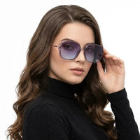 Driftis | purple Large Full Rim Hexagonal Sunglasses for Women [Polarized]