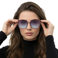 Driftis | purple Large Full Rim Hexagonal Sunglasses for Women [Polarized]