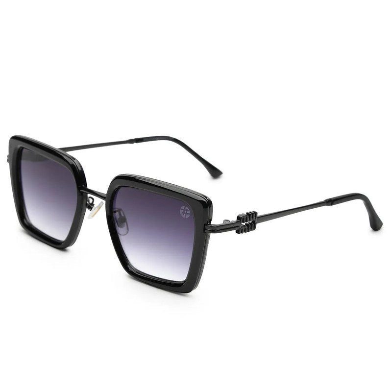 DuskDazzle Black Large Full Rim Cateye Sunglasses for Women — Hashtag Eyewears