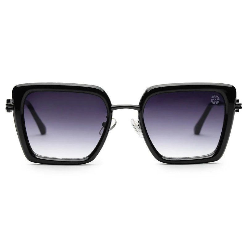 DuskDazzle Black Large Full Rim Cateye Sunglasses for Women — Hashtag Eyewears