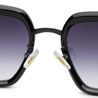 DuskDazzle Black Large Full Rim Cateye Sunglasses for Women — Hashtag Eyewears