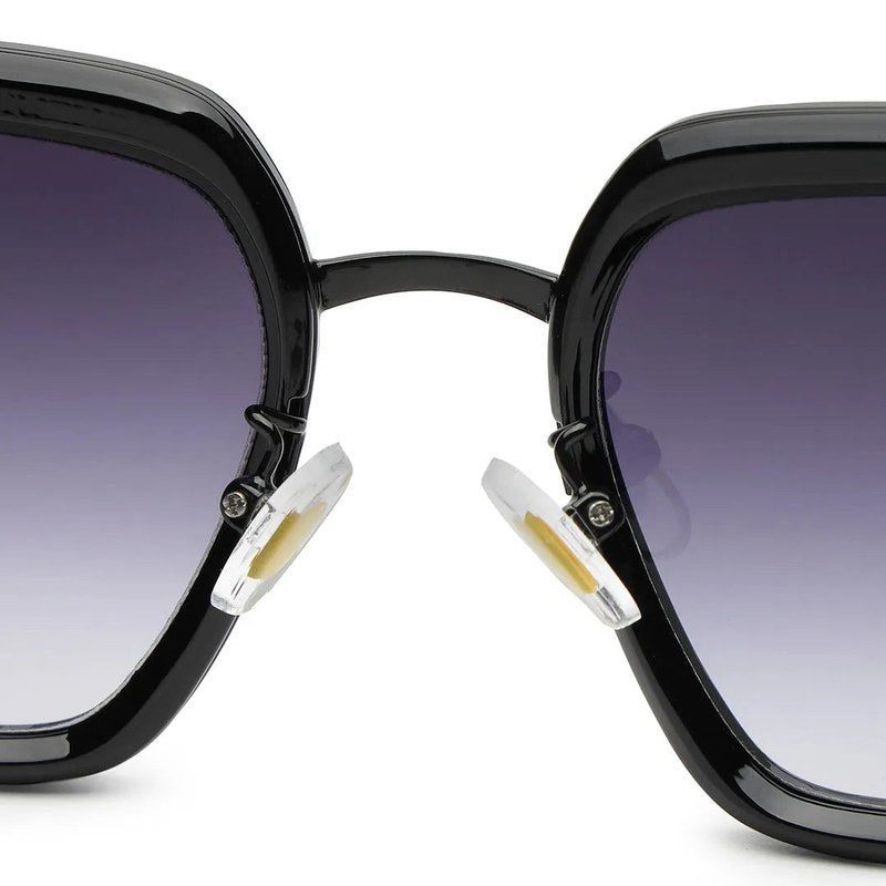 DuskDazzle Black Large Full Rim Cateye Sunglasses for Women — Hashtag Eyewears