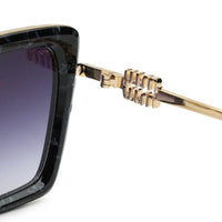 DuskDazzle Texture Black & Golden Large Full Rim Cateye Sunglasses for Women — Hashtag Eyewears