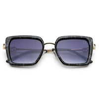 DuskDazzle Texture Black & Golden Large Full Rim Cateye Sunglasses for Women — Hashtag Eyewears