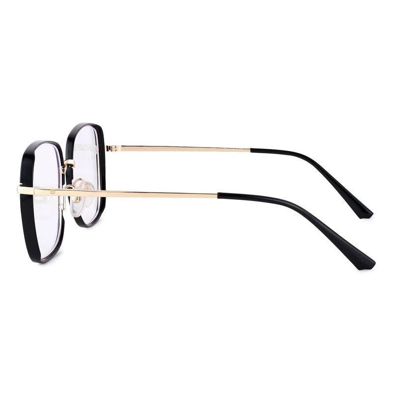 Duskra Golden & Black Large Full Rim Square Clip-on for Men & Women — Hashtag Eyewears