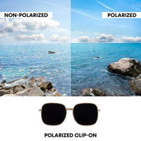 Duskra Rose Gold & Transparent Large Full Rim Square Clip-on for Men & Women — Hashtag Eyewears