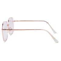 Duskra Rose Gold & Transparent Large Full Rim Square Clip-on for Men & Women — Hashtag Eyewears