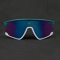Eaga Mate Green & Grey Large Half Rim Shield Sports Sunglasses for Men & Women — Hashtag Eyewears