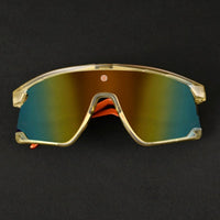 Eaga Transparent Green Large Half Rim Shield Sports Sunglasses for Men & Women — Hashtag Eyewears