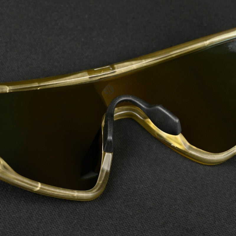Eaga Transparent Green Large Half Rim Shield Sports Sunglasses for Men & Women — Hashtag Eyewears
