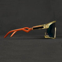 Eaga Transparent Green Large Half Rim Shield Sports Sunglasses for Men & Women — Hashtag Eyewears
