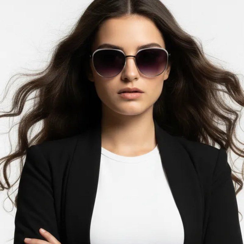 Eclipra Gradient Black Large Full Rim Oval Sunglasses for Women — Hashtag Eyewears