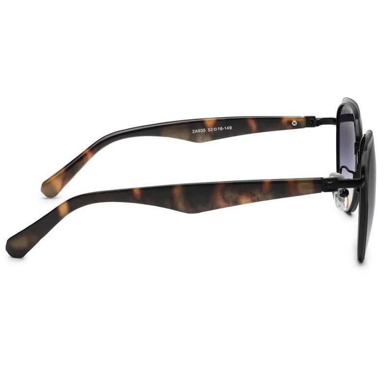 Eclipra Gradient Black Large Full Rim Oval Sunglasses for Women — Hashtag Eyewears