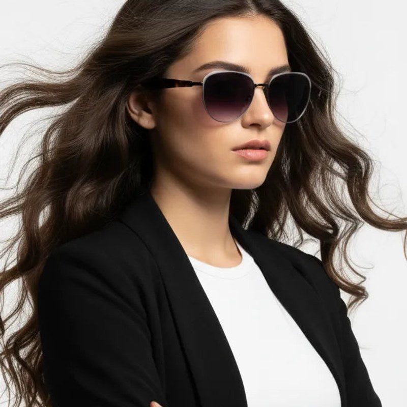 Eclipra Gradient Black Large Full Rim Oval Sunglasses for Women — Hashtag Eyewears