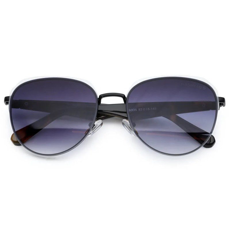 Eclipra Gradient Black Large Full Rim Oval Sunglasses for Women — Hashtag Eyewears
