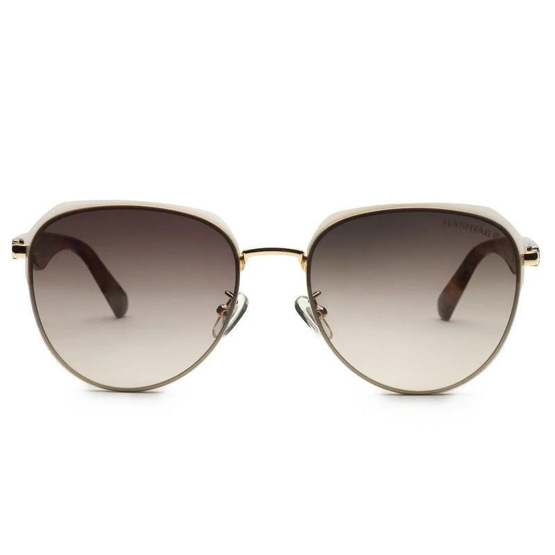 Eclipra Gradient Brown Large Full Rim Oval Sunglasses for Women — Hashtag Eyewears