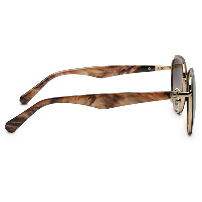 Eclipra Gradient Brown Large Full Rim Oval Sunglasses for Women — Hashtag Eyewears