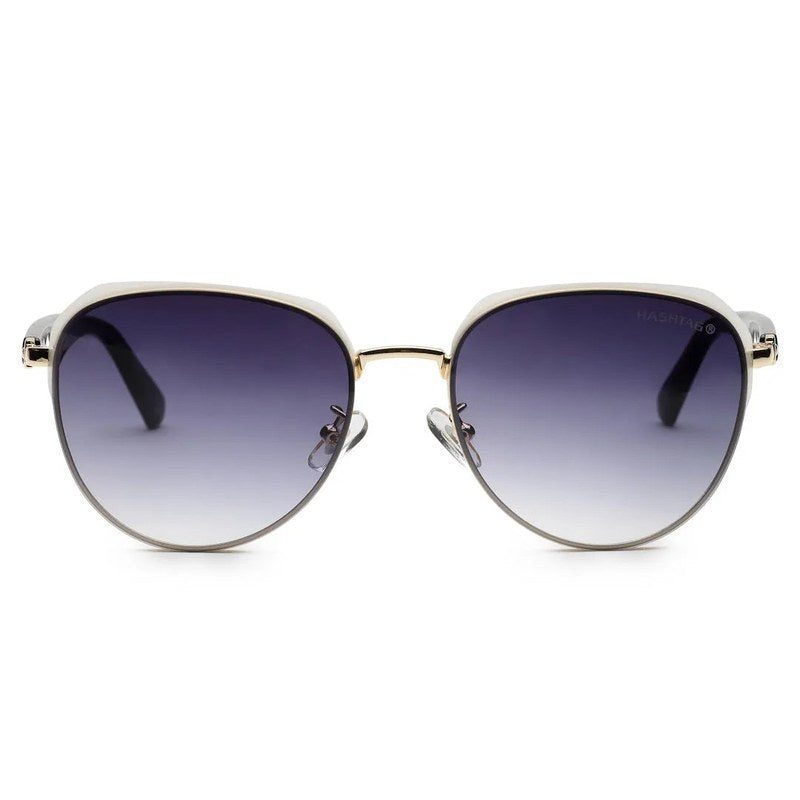 Eclipra Gradient Grey Large Full Rim Oval Sunglasses for Women — Hashtag Eyewears